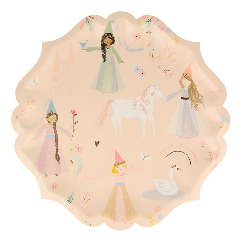9 Small Princess Paper Plate
