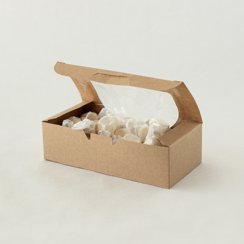 Candy Box 1# 1-piece Kraft Box w/Window 25ct