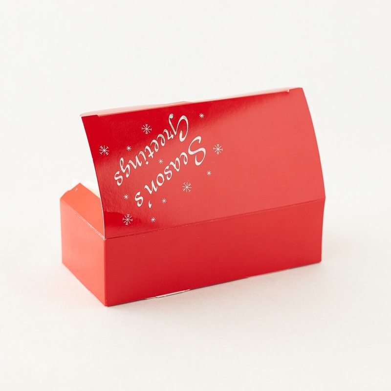 Candy Box 1# 1-piece Seasons Greetings Red – 25 ct.