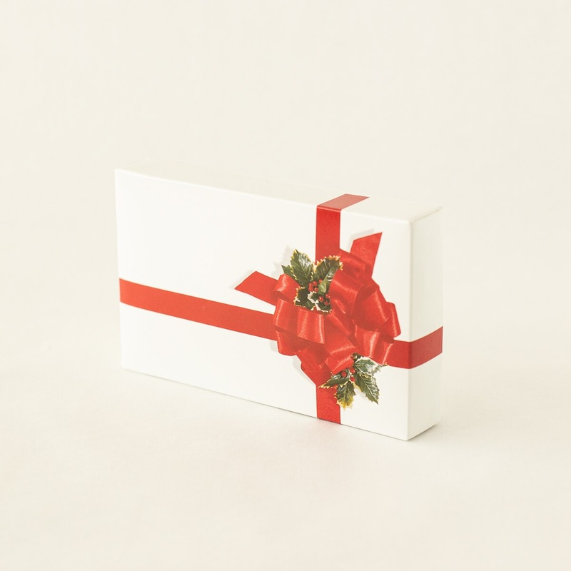 Candy Box 1/2# 2-Piece Ribbon And Holly – 10 Ct