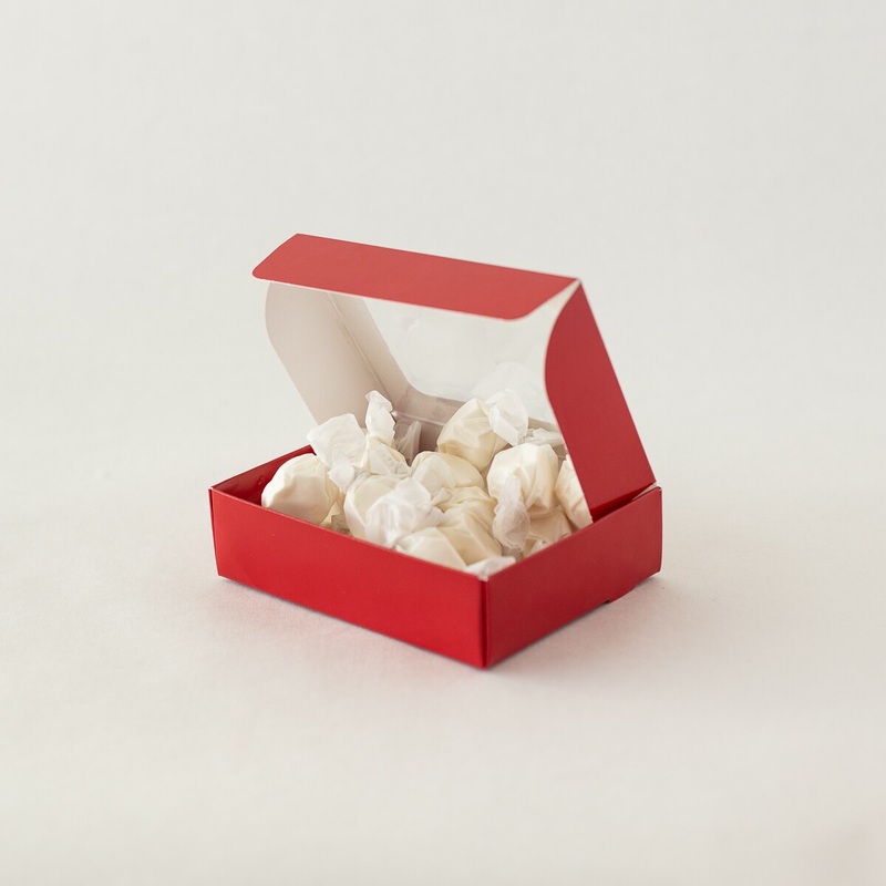 Candy Box 1/4# 1-piece Red with Window 25 Ct