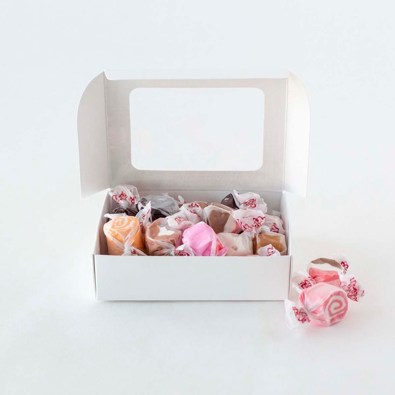 Candy Box 1/4# Flat 1-piece White w/ Window – 25 ct.