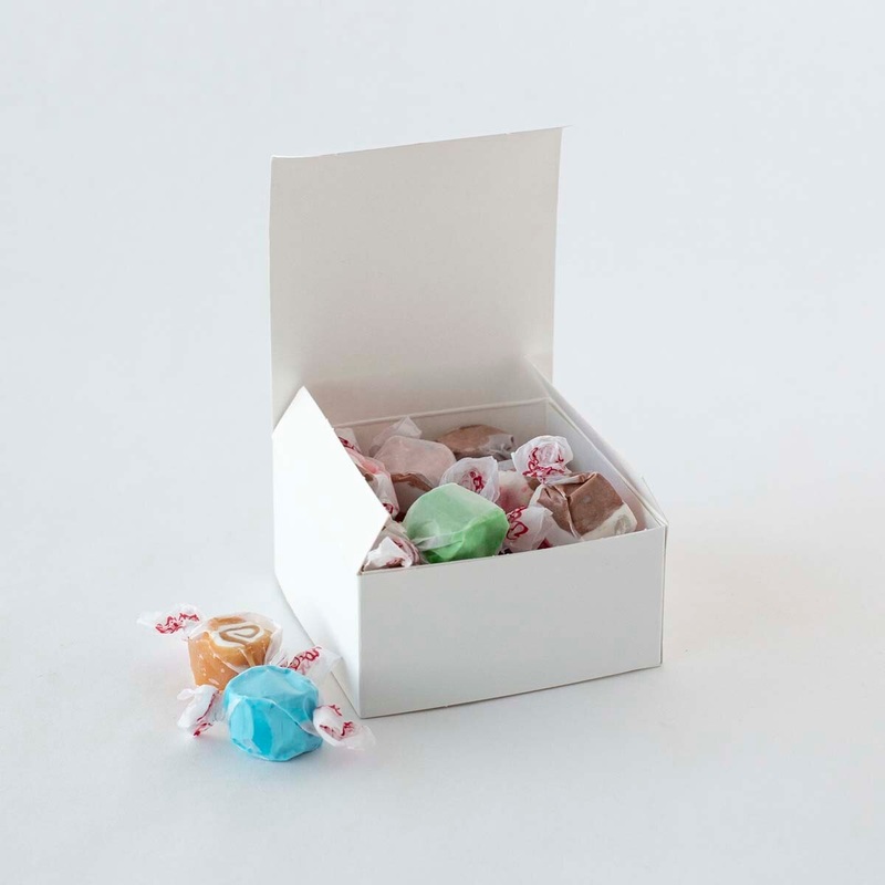 Candy Box 1/4# White 1-Piece Square – 25 ct.