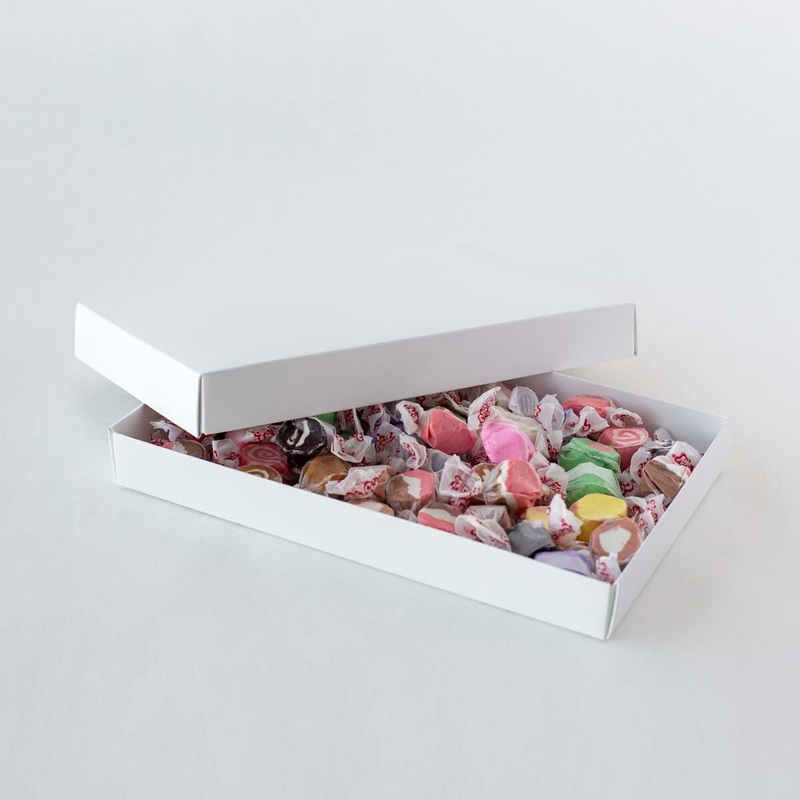 Candy Box 1 lb. White – 2 Piece Top and Bottom – 10 Ct.