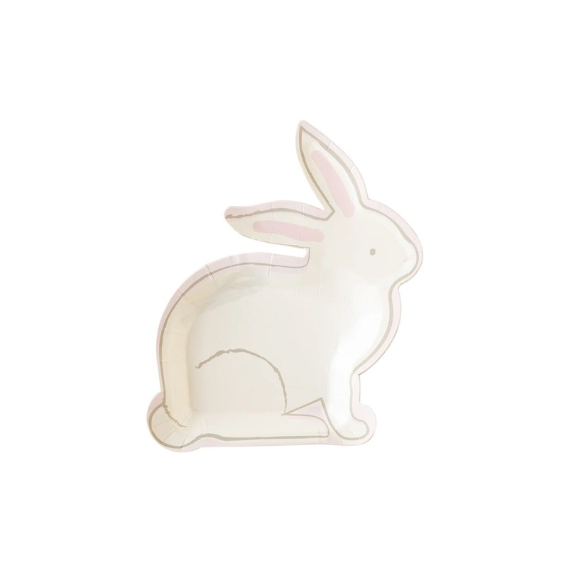 Full Bunny Shaped Paper Plate