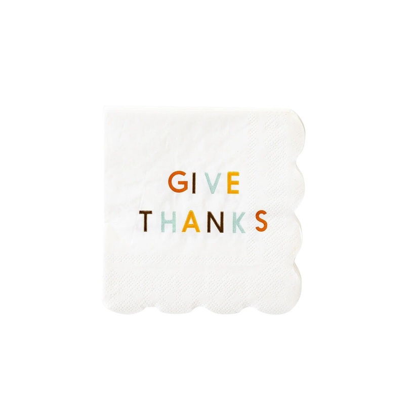 Harvest Gingham Beverage Napkin