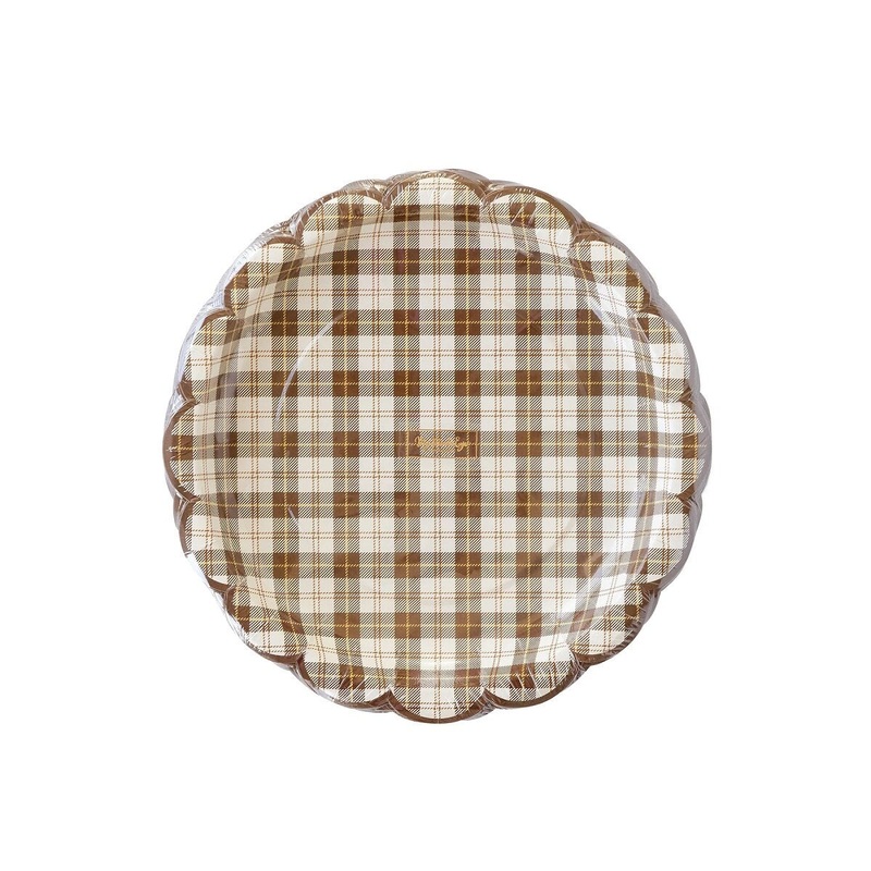 Harvest Scallop Brown Paper Plate