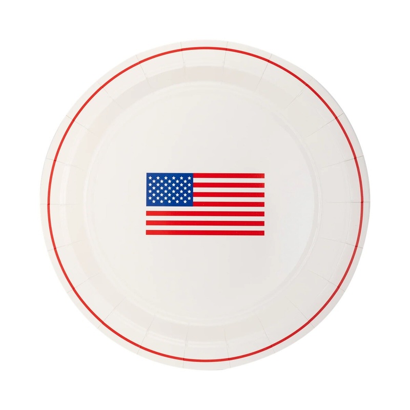 Round Flag Paper Plate