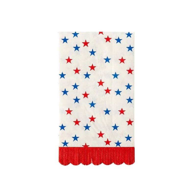 Scallop Fringe Stars Paper Guest Towel
