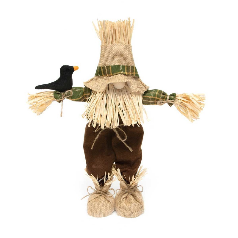 Standing Scarecrow Gnome w/ Crow