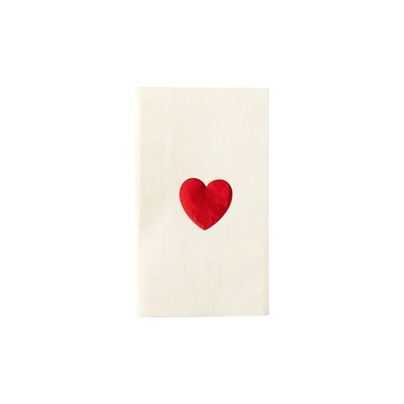 Valentine Red Hearts Napkin