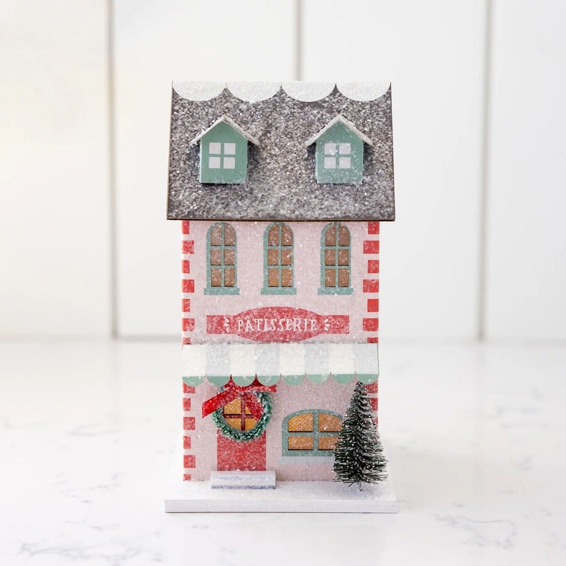 Village Christmas Paper Bakery Decor