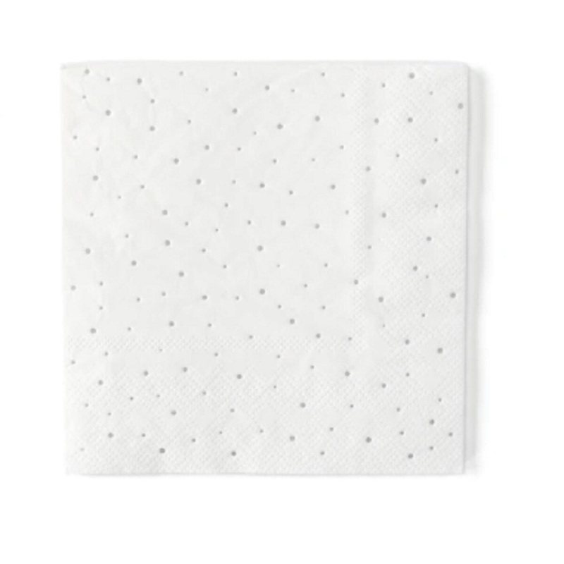 Winter White Mini Dot Cocktail Napkin 5×5