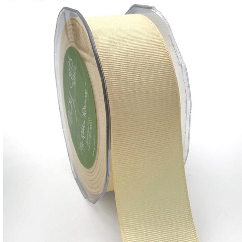 1.5 Inch Heavy-Weight Classic Grosgrain Ribbon with Woven Edge- Ivory
