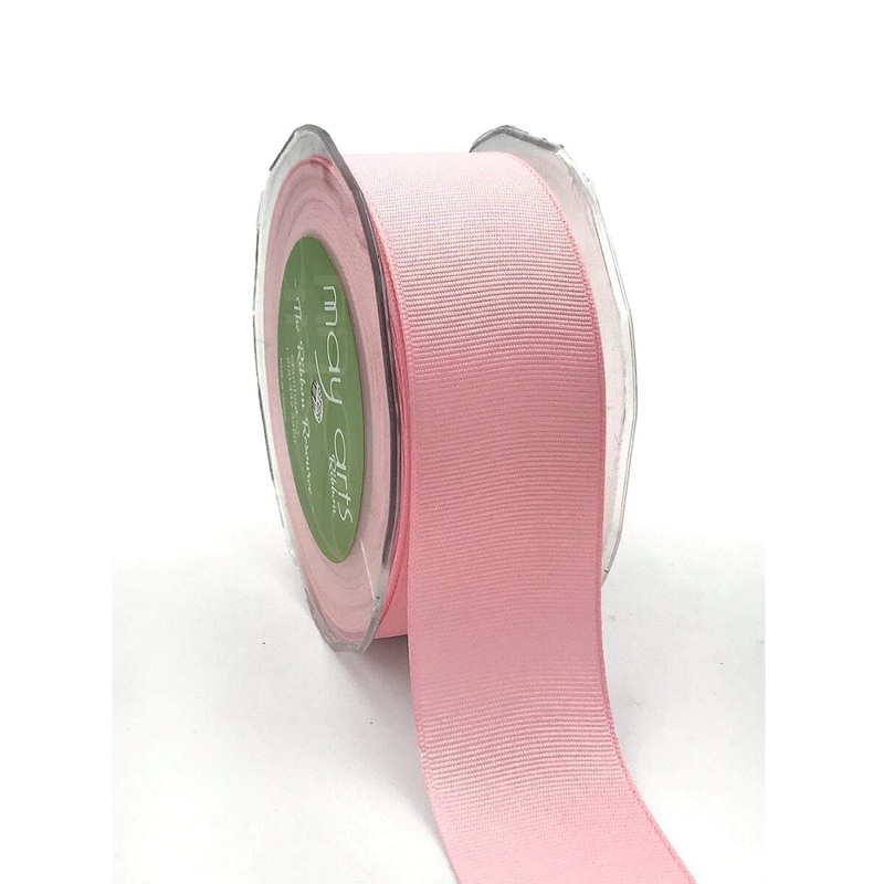 1.5 Inch Heavy-Weight Classic Grosgrain Ribbon with Woven Edge- Pink