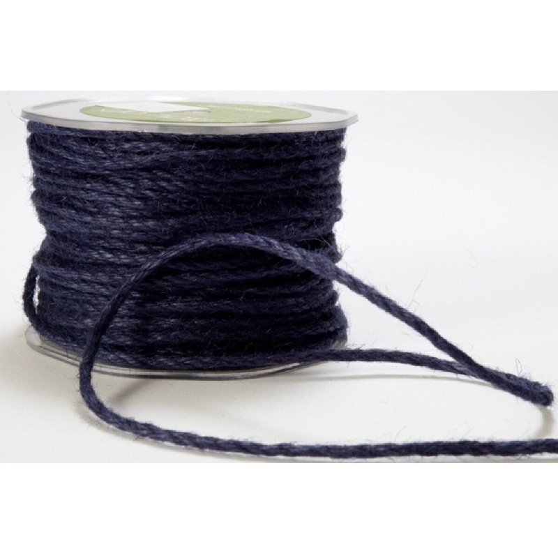 1/8 Inch Twisted Rope Cord Ribbon- Navy