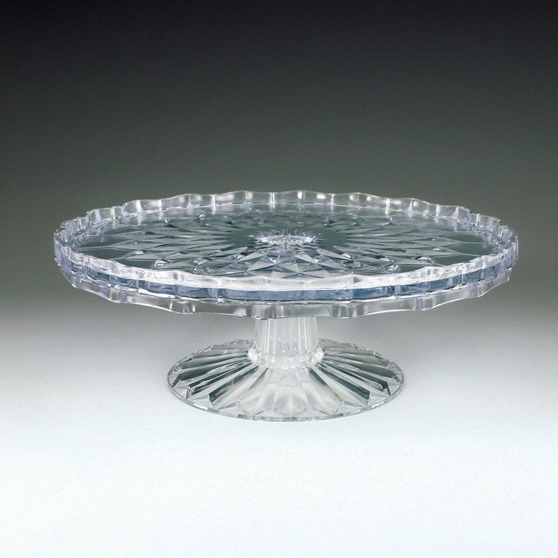 10 Tiered Crystal Cut Cake Plate