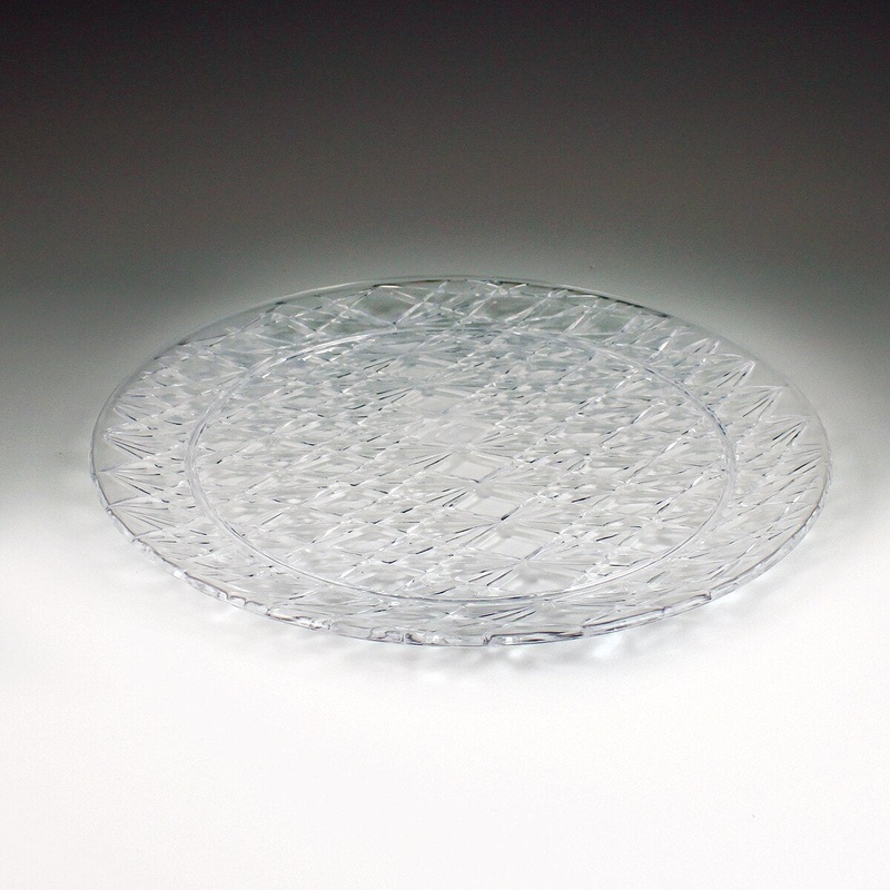 13 Crystal Cut Round Tray
