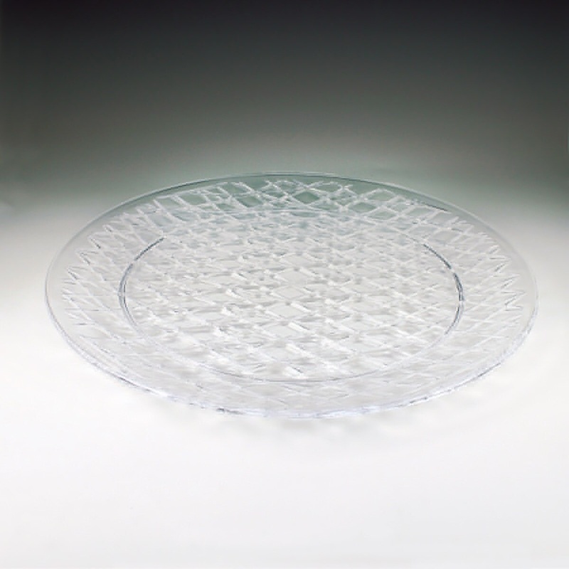 15 Crystalware Crystal Cut Round Sectional Tray