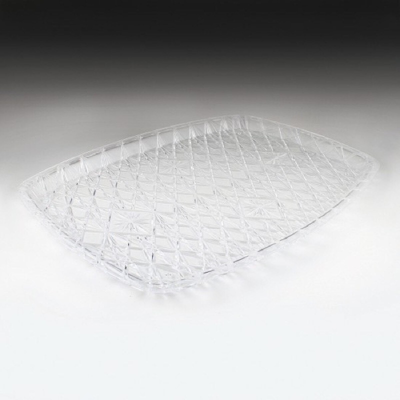 16 x 22 Crystalware Crystal Cut Rectangular Tray