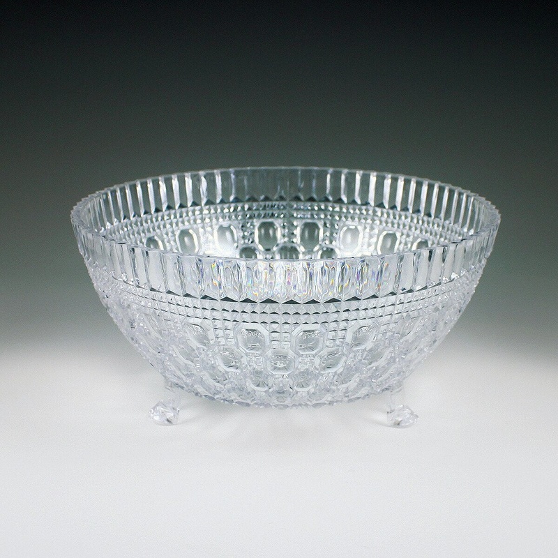 2 qt. Crystal Cut Footed Bowl