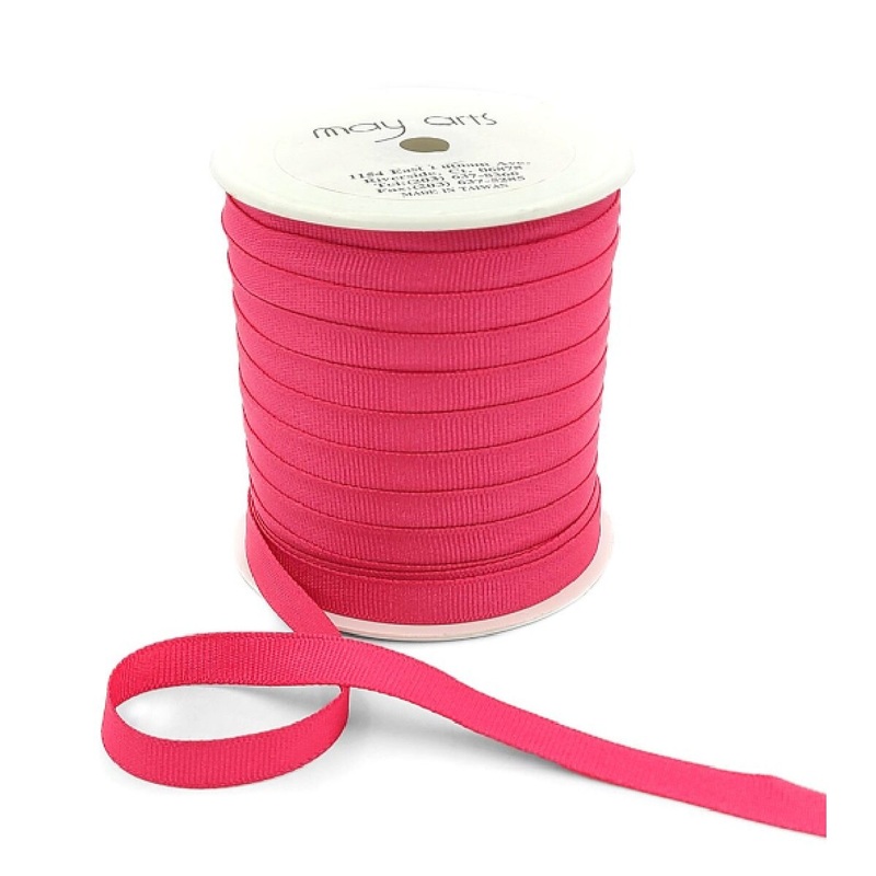 3/8 Inch Heavy-Weight Grosgrain Ribbon – Light Fushia