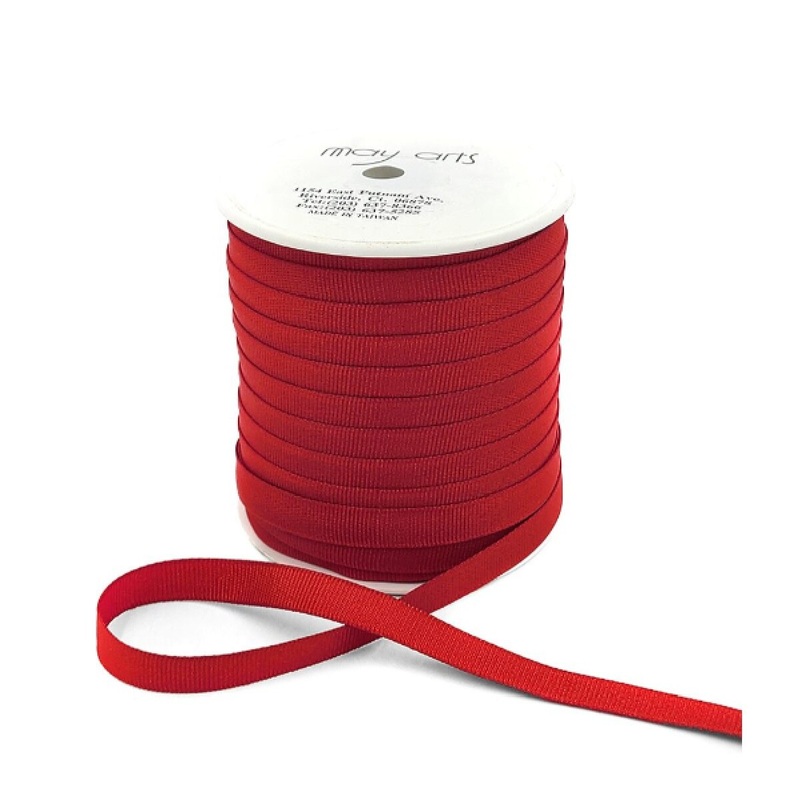 3/8 Inch Heavy-Weight Grosgrain Ribbon – Red