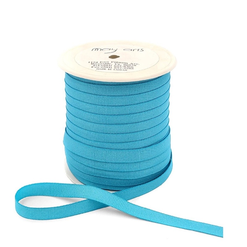 3/8 Inch Heavy-Weight Grosgrain Ribbon- Turquoise