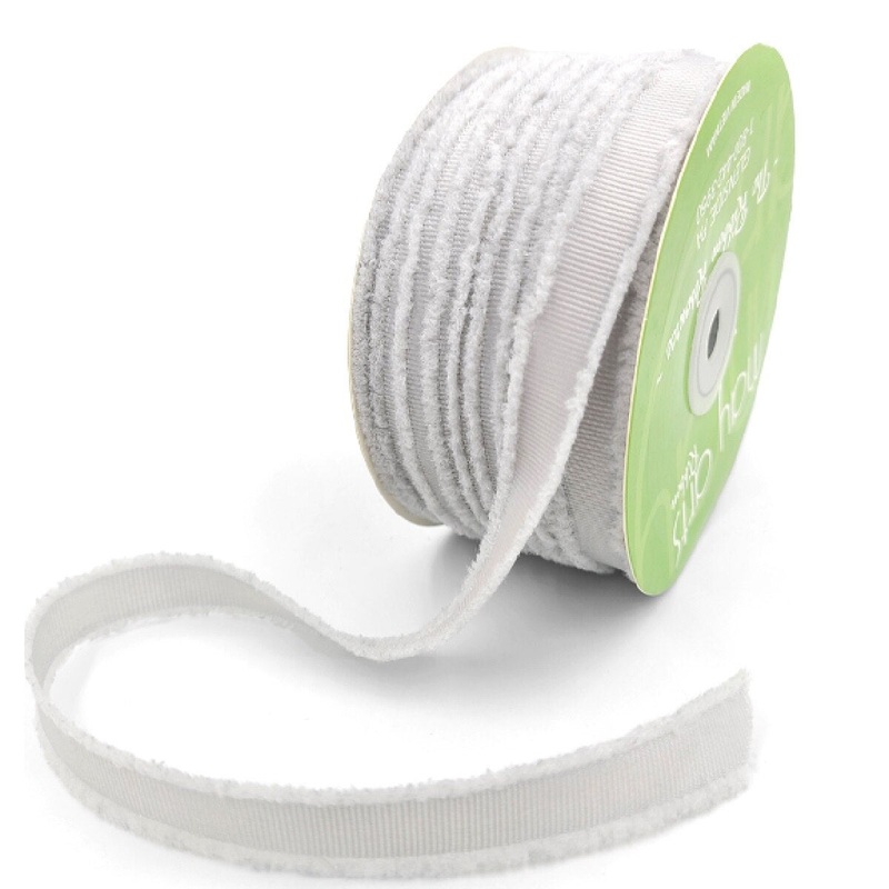5/8 Fuzzy Grosgrain Ribbon- Grey