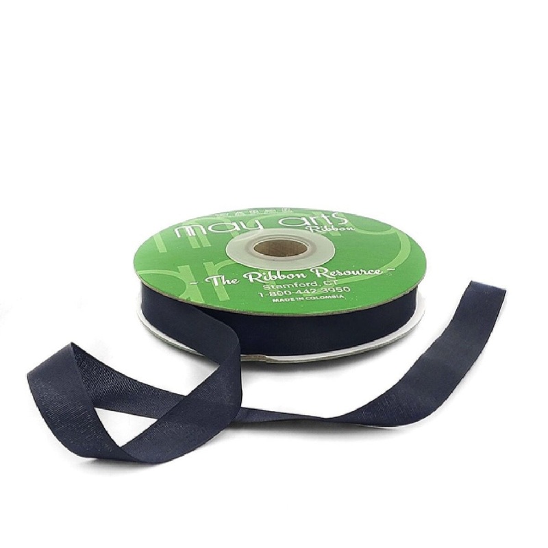 5/8 Inch Classic Woven Edge Seam Binding Ribbon- Black
