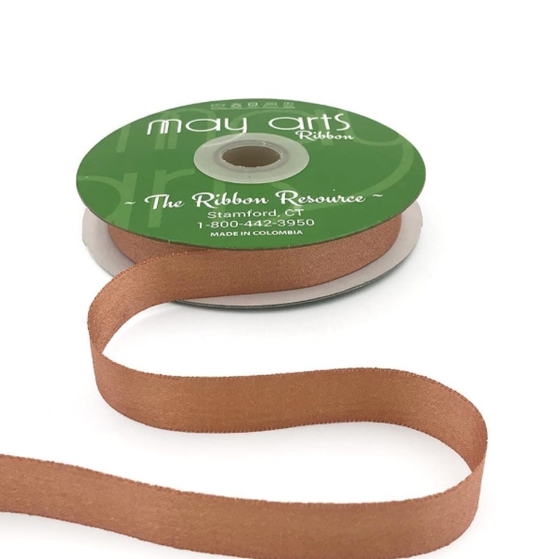 5/8 Inch Textured Metallic Sparkle Ribbon with Woven Edge- Rose/Gold