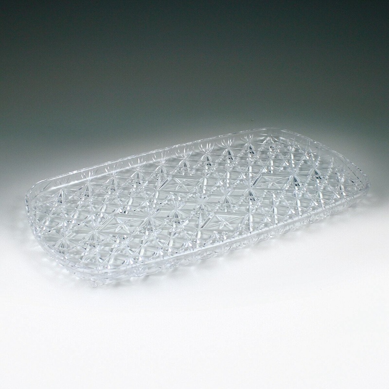 7.5 x 12.5 Crystal Cut Rectangular Tray