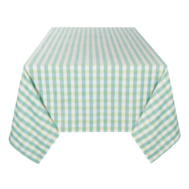 120 x 60 Second Spin Twisted Teal Tablecloth