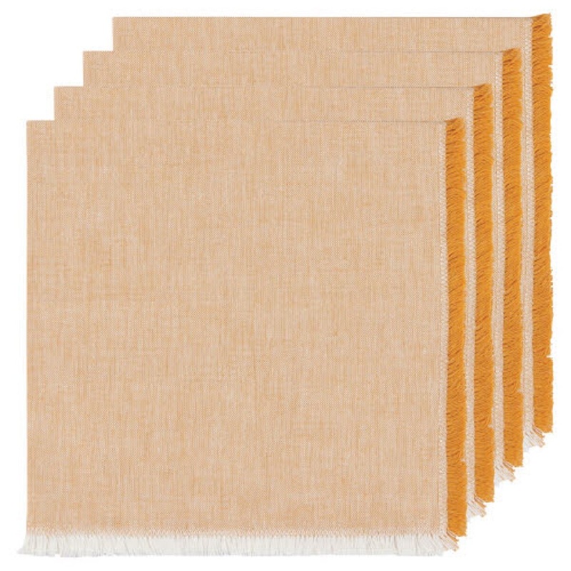 4-Pc Heirloom Chambray Napkins – Ochre