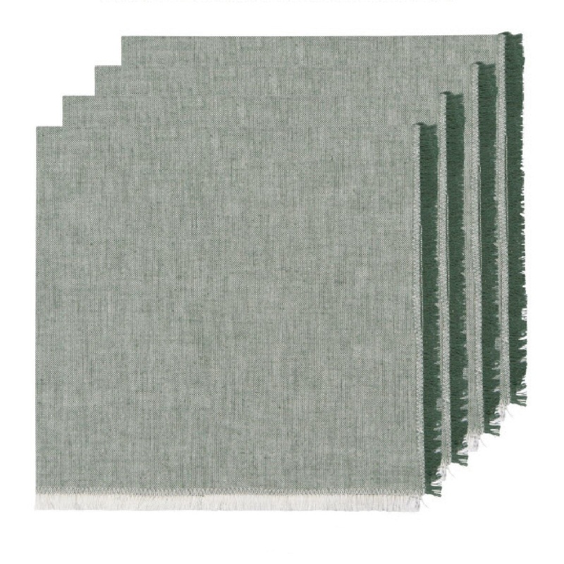 Chambray Heirloom Napkin Set – Jade