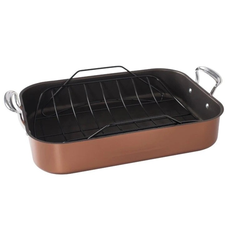 Extra Large Copper Roaster with Rack