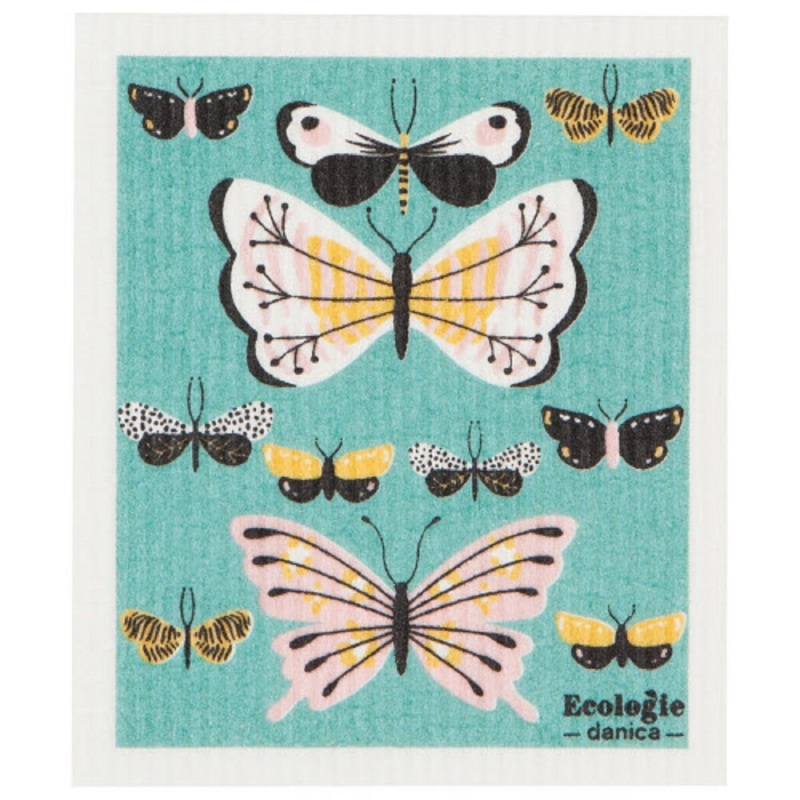 Swedish Dish Cloth -Butterflies