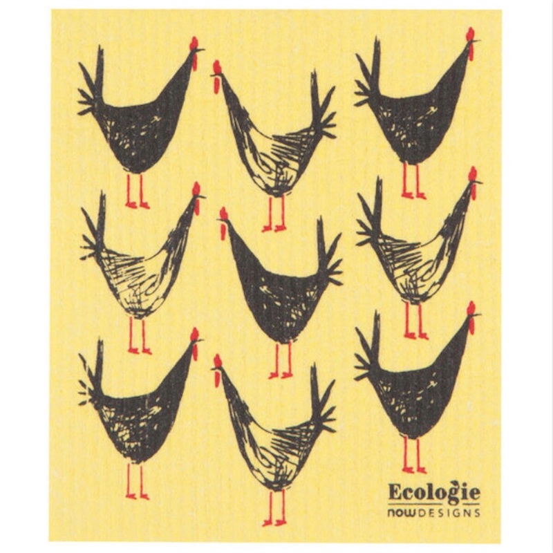 Swedish Dish Cloth- Chicken Scratch Yellow