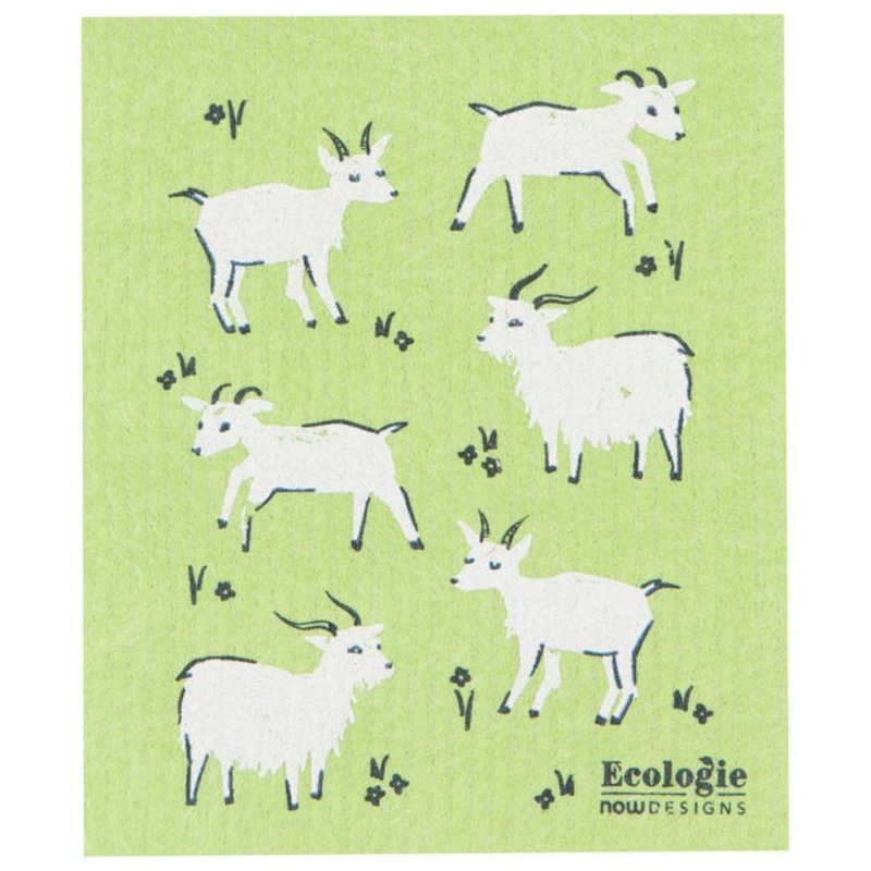 Swedish Dish Cloth- Goats/Green