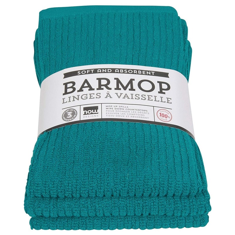Barmop Towels – Peacock Green – Set of 3