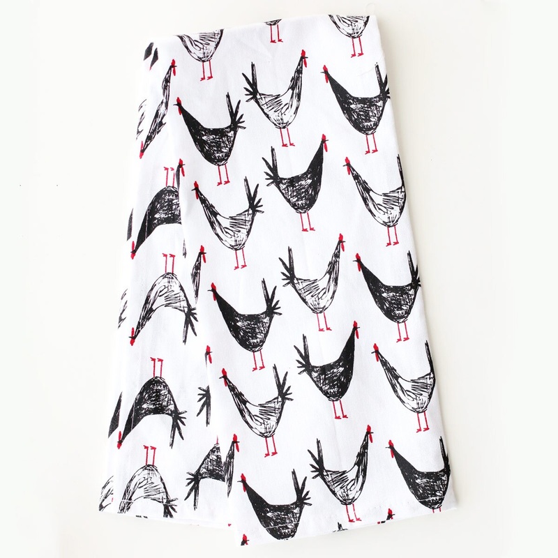 Chicken Scratch Tea Towel