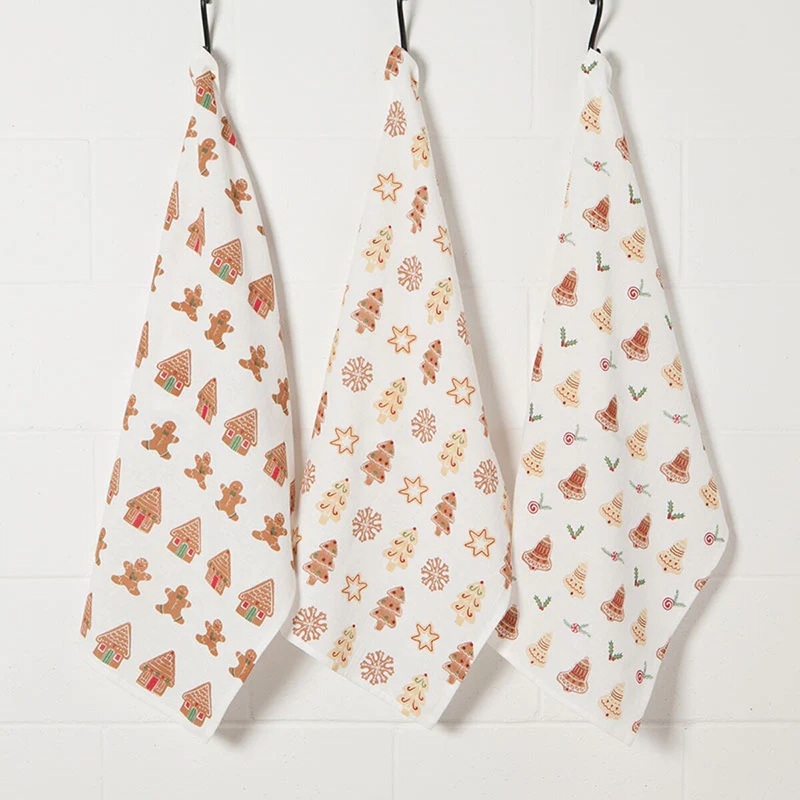 Christmas Cookies Flour Sack Towels – Set of 3