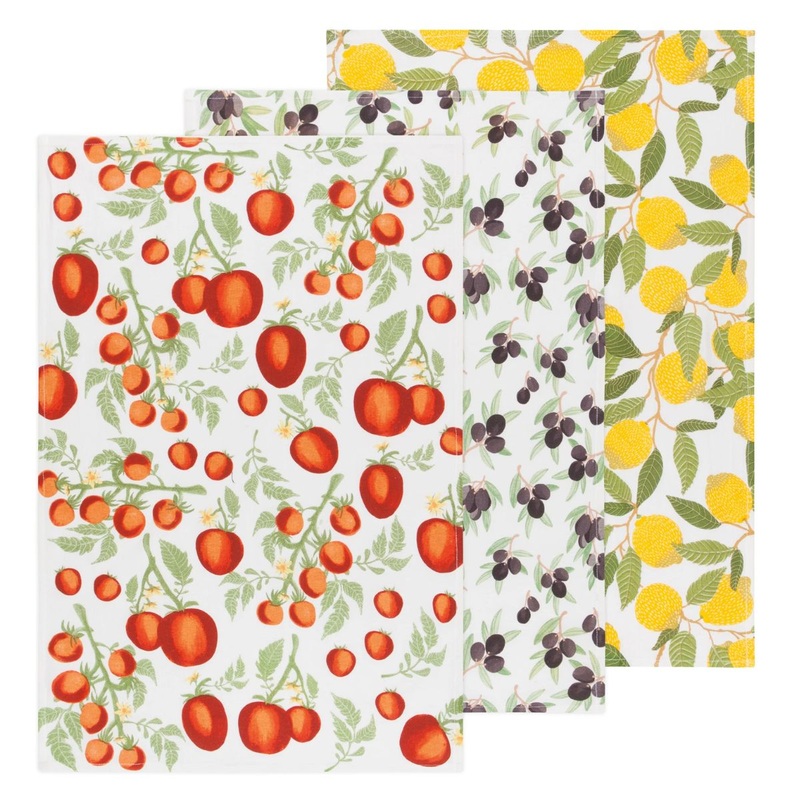 Mediterranean Bakers Floursack Tea Towel