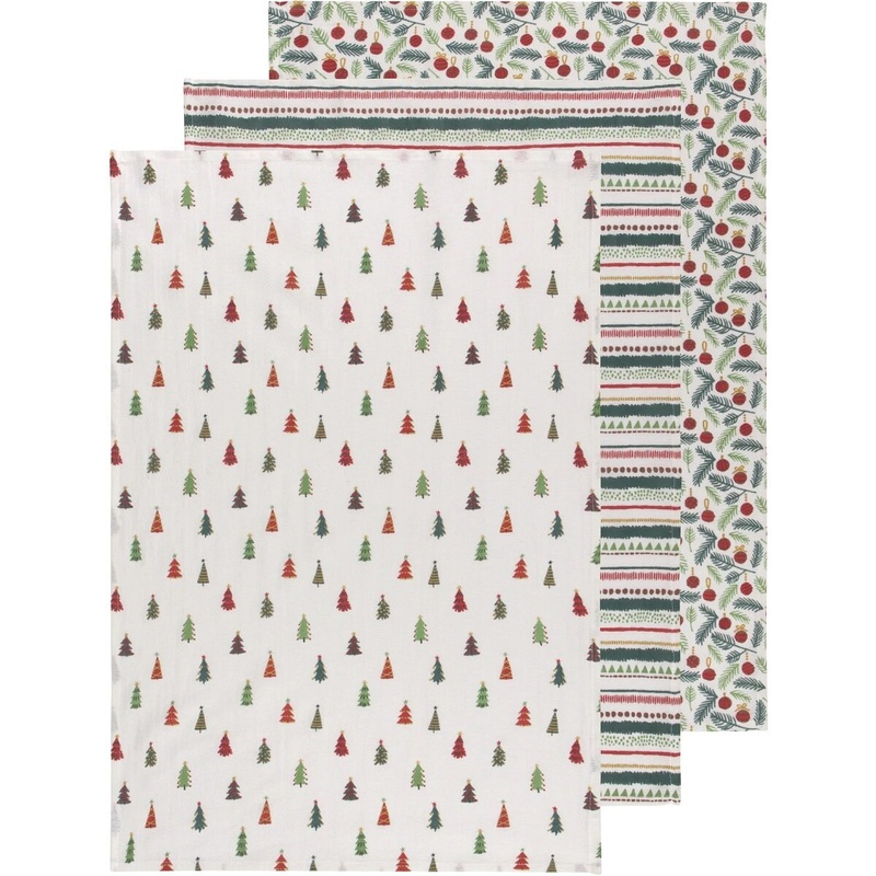 Merry And Bright Bakers Floursack Dishtowel