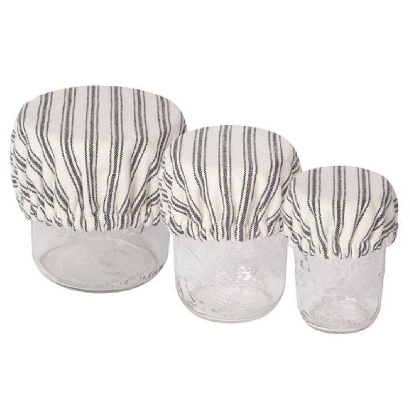 Mini Bowl Covers – Ticking Stripe  – Set of 3