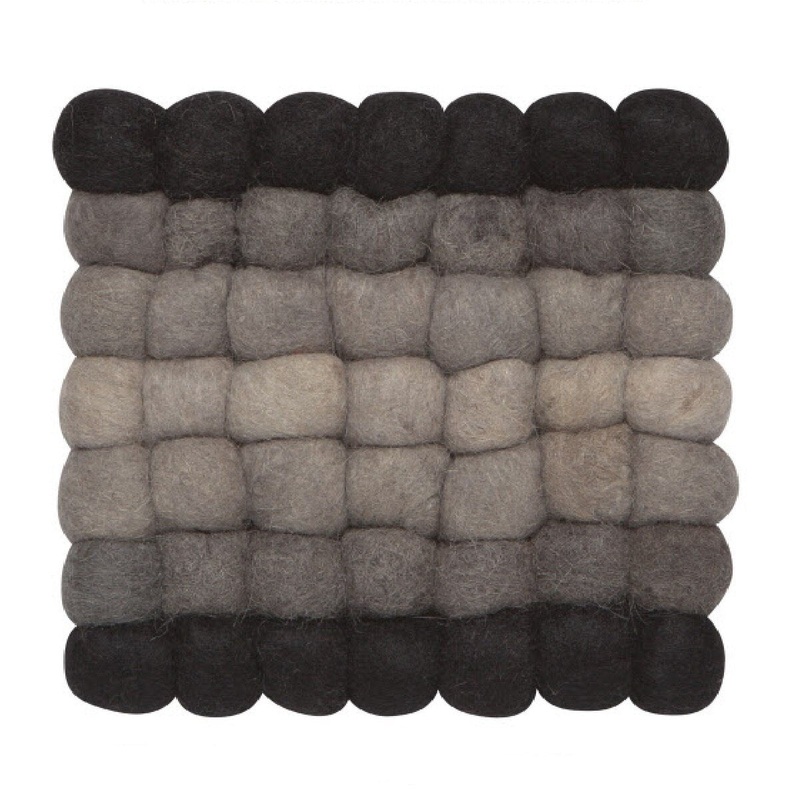 Scattered Dot Felt Trivet – Shadow