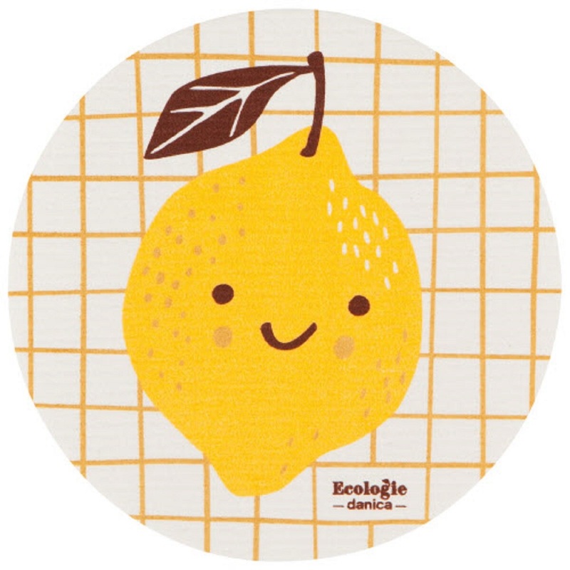 Swedish Dish Cloth –  Fruit Face Lemon