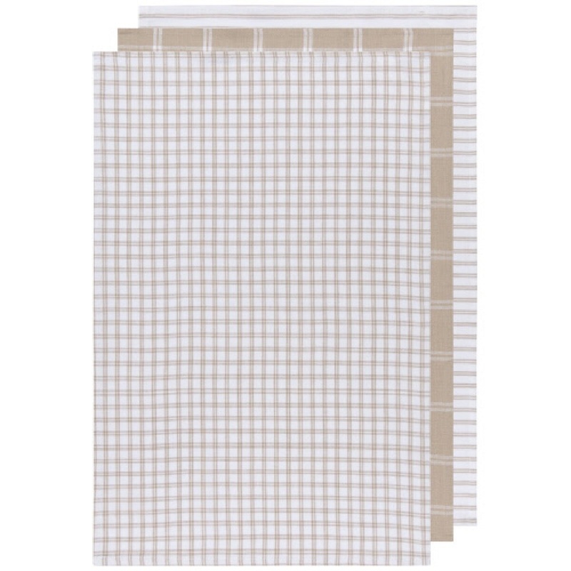 Tick Tac Toe Tea Towel Set- Sandstone