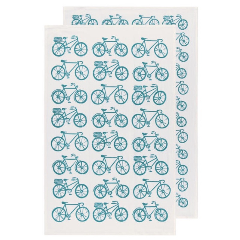 Bicycle Printed Flour Sack Towels – Set of 2