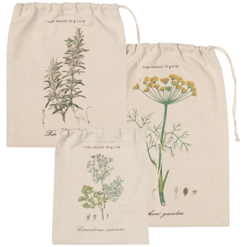 Garden Herbs Produce Bags – Set of 3
